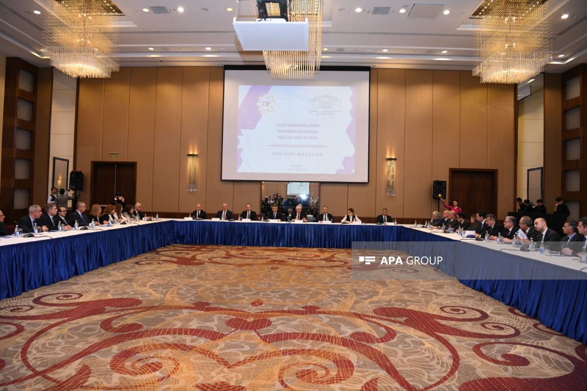 Seçki mübahisələrinin məhkəmə qaydasında həlli mövzusunda seminar-müşavirələrə başlanılıb - FOTO 