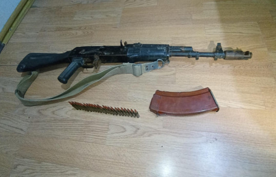 Şirvanda avtomat aşkar edilib - FOTO 