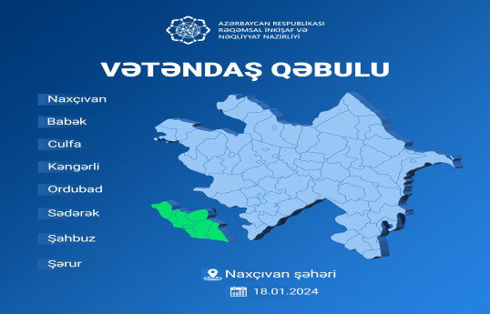 Rəşad Nəbiyev Naxçıvanda vətəndaşları qəbul edəcək