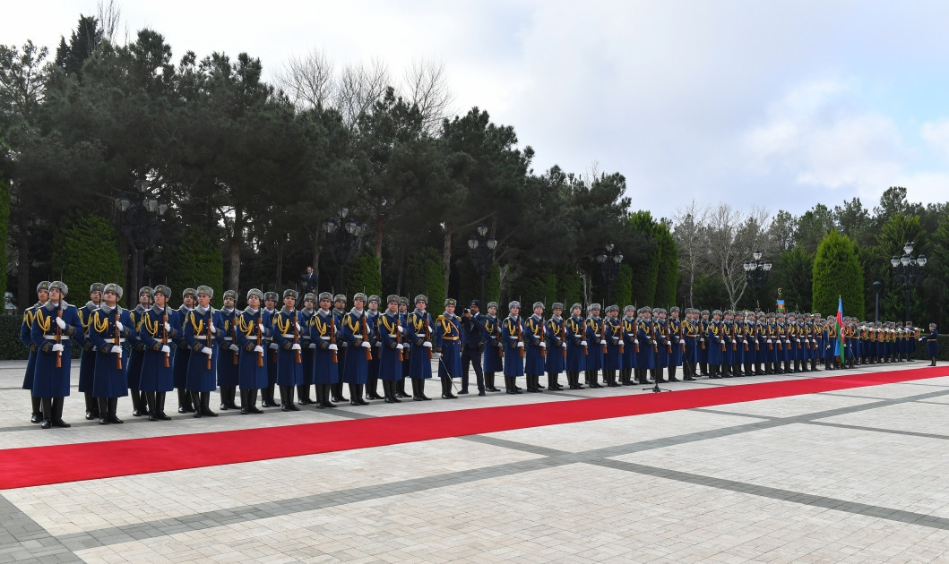 BƏƏ Prezidentinin rəsmi qarşılanma mərasimi olub