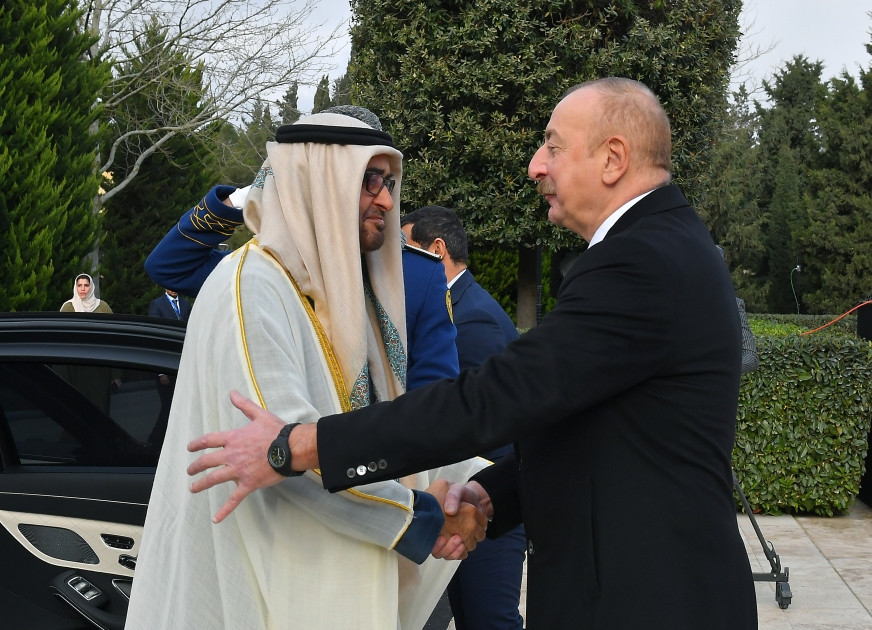 BƏƏ Prezidentinin rəsmi qarşılanma mərasimi olub