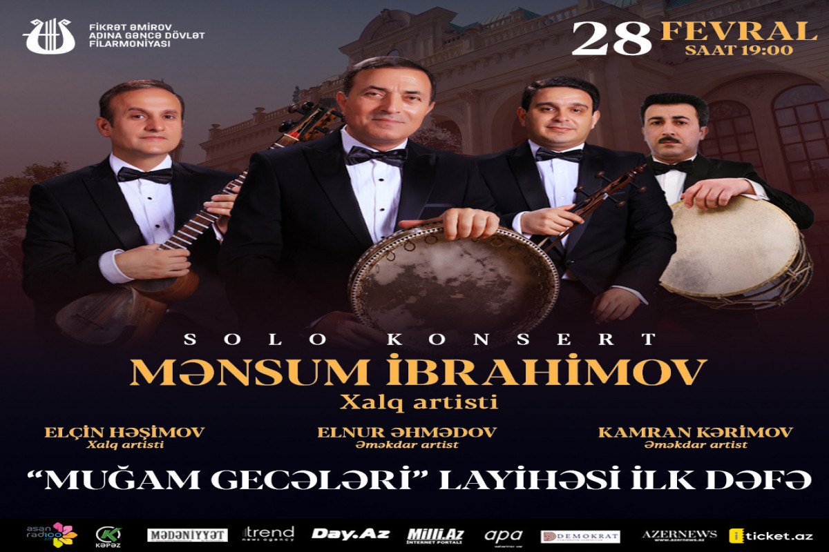 Gəncə Dövlət Filarmoniyasında ilk dəfə “Muğam gecələri” layihəsi keçiriləcək