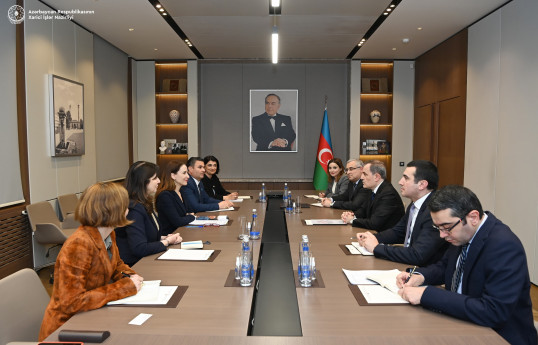 Ceyhun Bayramov UNICEF-in regional direktoru ilə görüşüb