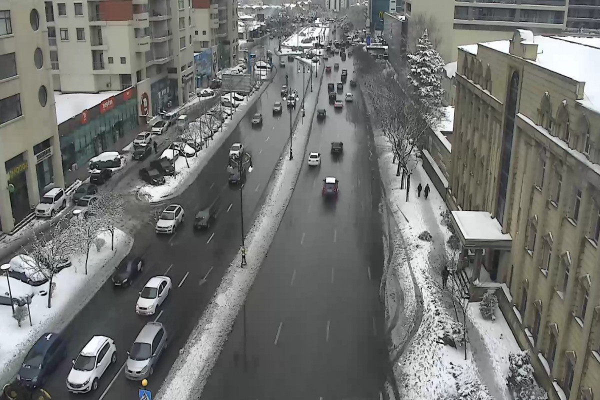 Bakıda yollar açıqdır - FOTO 