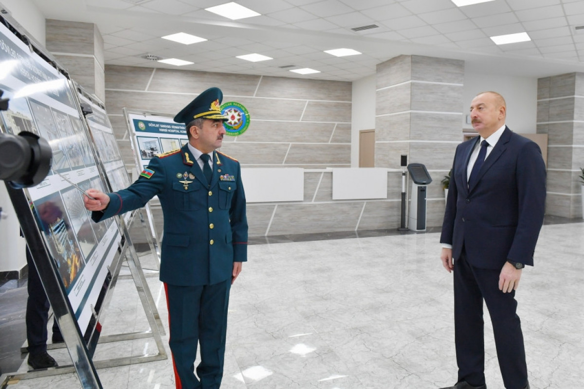 Prezident Bakıda DSX-nın yeni hərbi hospital kompleksinin açılışında iştirak edib - FOTO  - YENİLƏNİB 