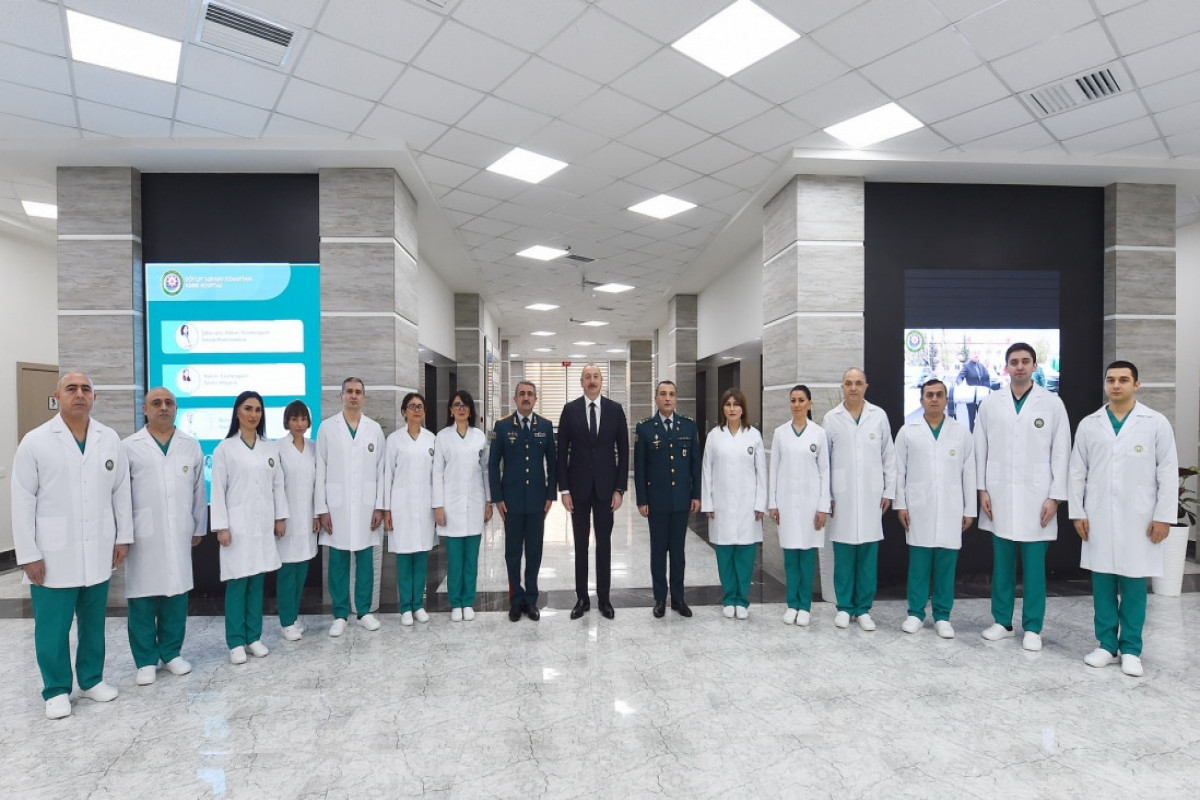 Prezident Bakıda DSX-nın yeni hərbi hospital kompleksinin açılışında iştirak edib - FOTO 