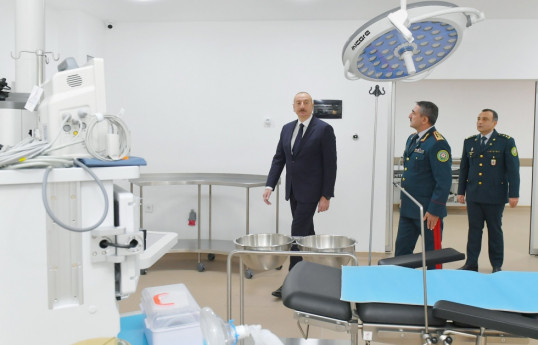 Prezident Bakıda DSX-nın yeni hərbi hospital kompleksinin açılışında iştirak edib - FOTO  - YENİLƏNİB 