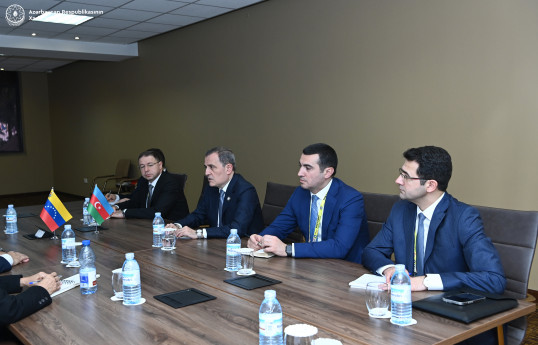 Ceyhun Bayramov Venesuelanın xarici işlər naziri ilə görüşüb