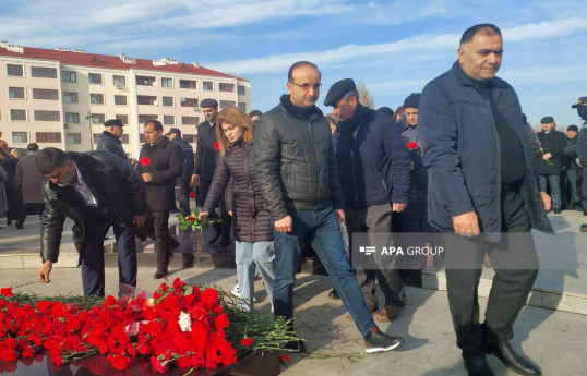Lənkəranda şəhidlərin məzarı ziyarət edilib - FOTO 