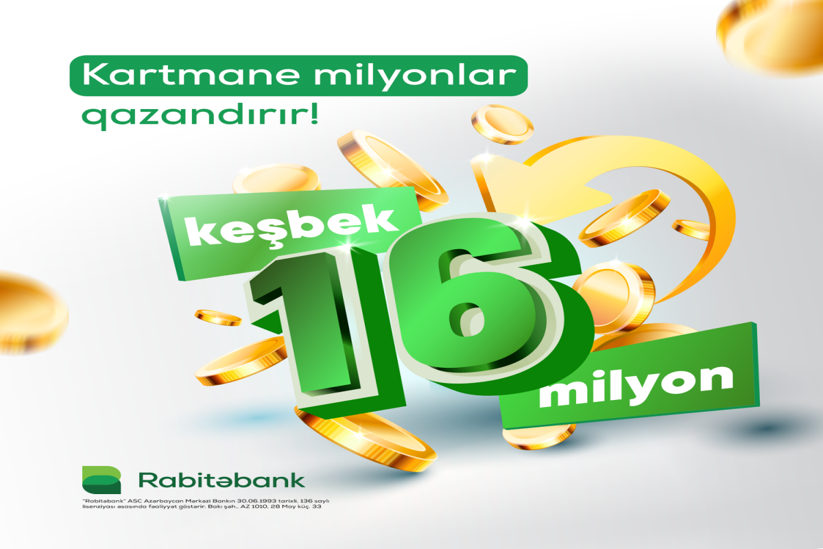 Rabitəbank müştəriləri ötən il 16 mln. manatdan artıq keşbek qazanıblar