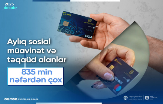 Sosial müavinət və təqaüd alanların sayı açıqlanıb