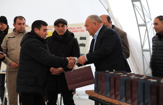 Növbəti köç karvanı Laçın şəhərinə çatıb, mənzillərin açarları təqdim olunub - YENİLƏNİB-1  - FOTO 