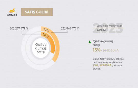 “AzerGold”un 2023-cü ildə satış gəlirləri artıb