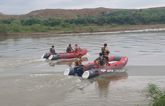 Tovuzda Kürdə batan şəxslərin axtarışları davam edir - FOTO 