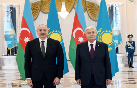 Astanada Azərbaycan və Qazaxıstan prezidentlərinin görüşü keçirilib - YENİLƏNİB-1 