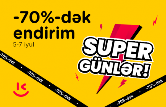 “Kontakt”ın “Super günlər”ində -70%-dək endirim olacaq – YALNIZ 3 GÜN