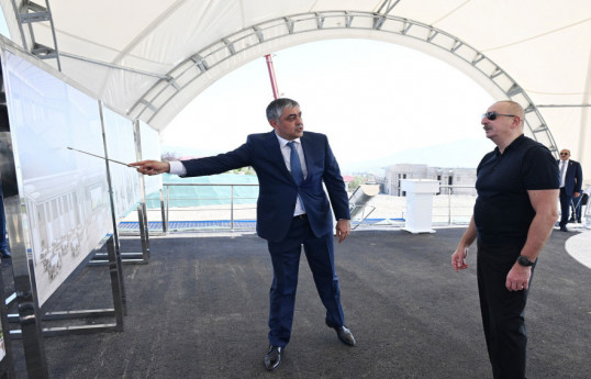 Xankəndi Konqres Mərkəzinin təməli qoyulub - FOTO  - YENİLƏNİB 