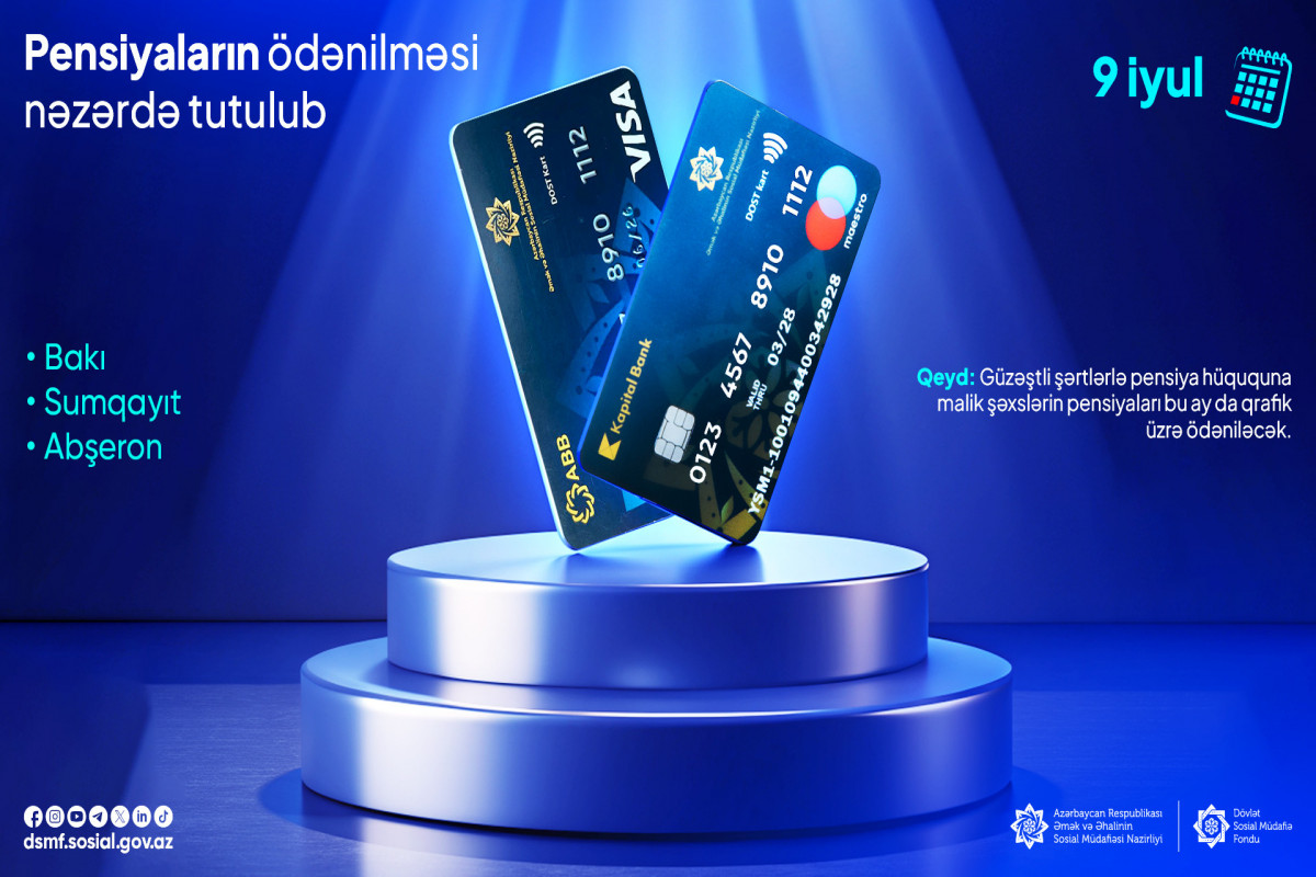 Pensiyaların ödəniləcəyi vaxt açıqlanıb