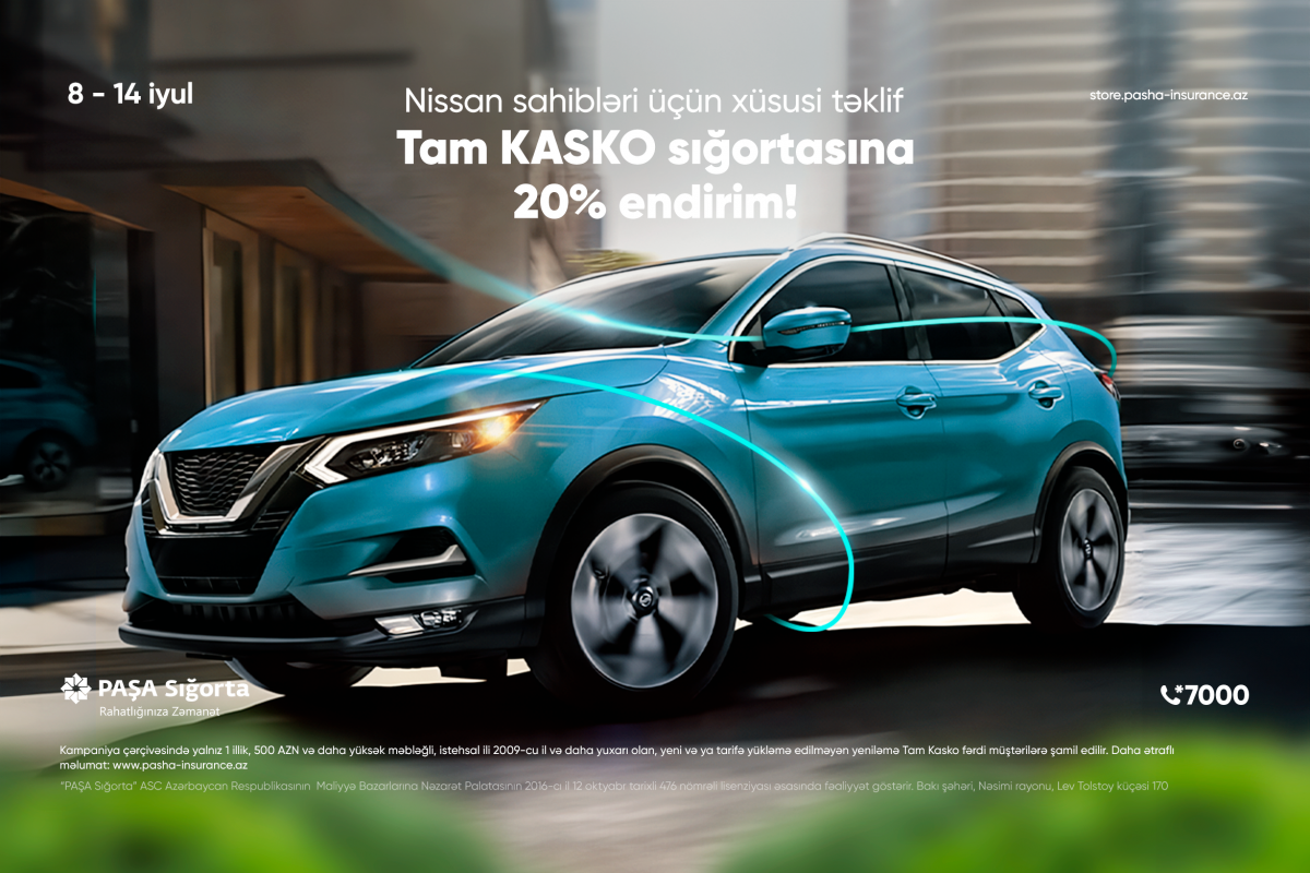 PAŞA Sığortadan “Nissan” sahibləri üçün Tam KASKO sığortası üzrə kampaniya