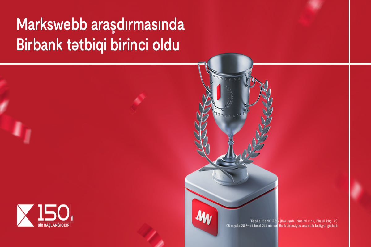 Kapital Bank-ın Birbank tətbiqi “Markswebb”in mobil bankçılıq sıralamasında 1-ci olub