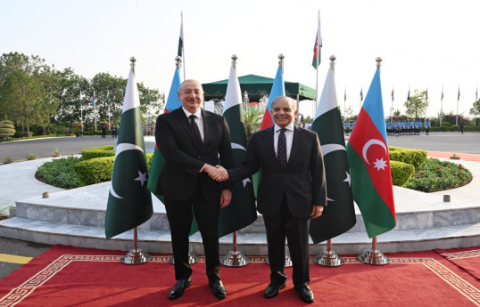 İslamabadda Azərbaycan Prezidenti İlham Əliyevin rəsmi qarşılanma mərasimi olub - FOTO 