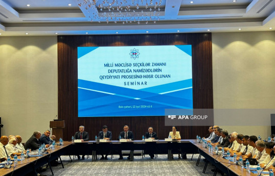 Deputatlığa namizədlərin qeydiyyatı prosesi ilə bağlı seminar keçirilib - FOTO  - YENİLƏNİB 