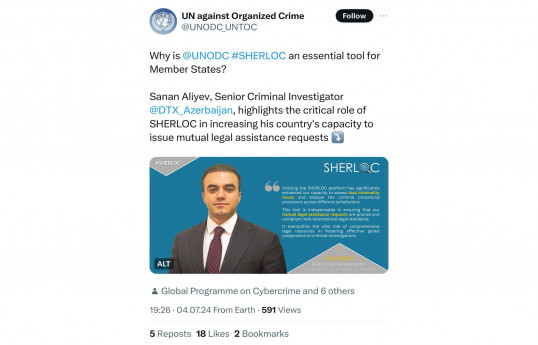 SHERLOC nədir? “UN against Organized Crime” DTX əməkdaşına istinadən yazır