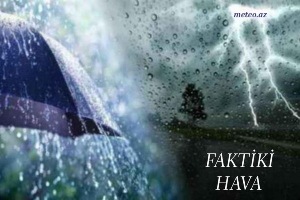 Ölkə ərazisində yağıntılı hava şəraiti müşahidə olunub - FAKTİKİ HAVA 
