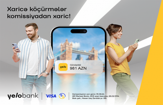 YeloApp-də komissiyasız xarici pul köçürmələri