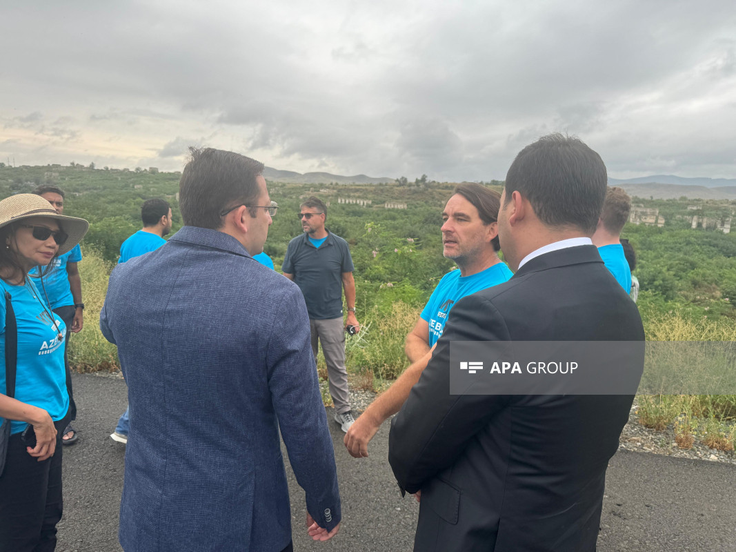 Xarici səyyahlar Ağdam şəhərində olub - FOTO 