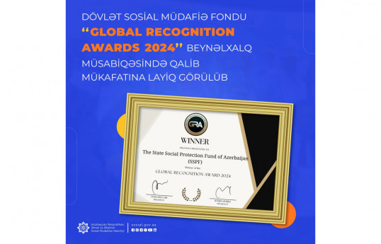 DSMF “Global Recognition Awards” beynəlxalq müsabiqəsində mükafata laiq görülüb