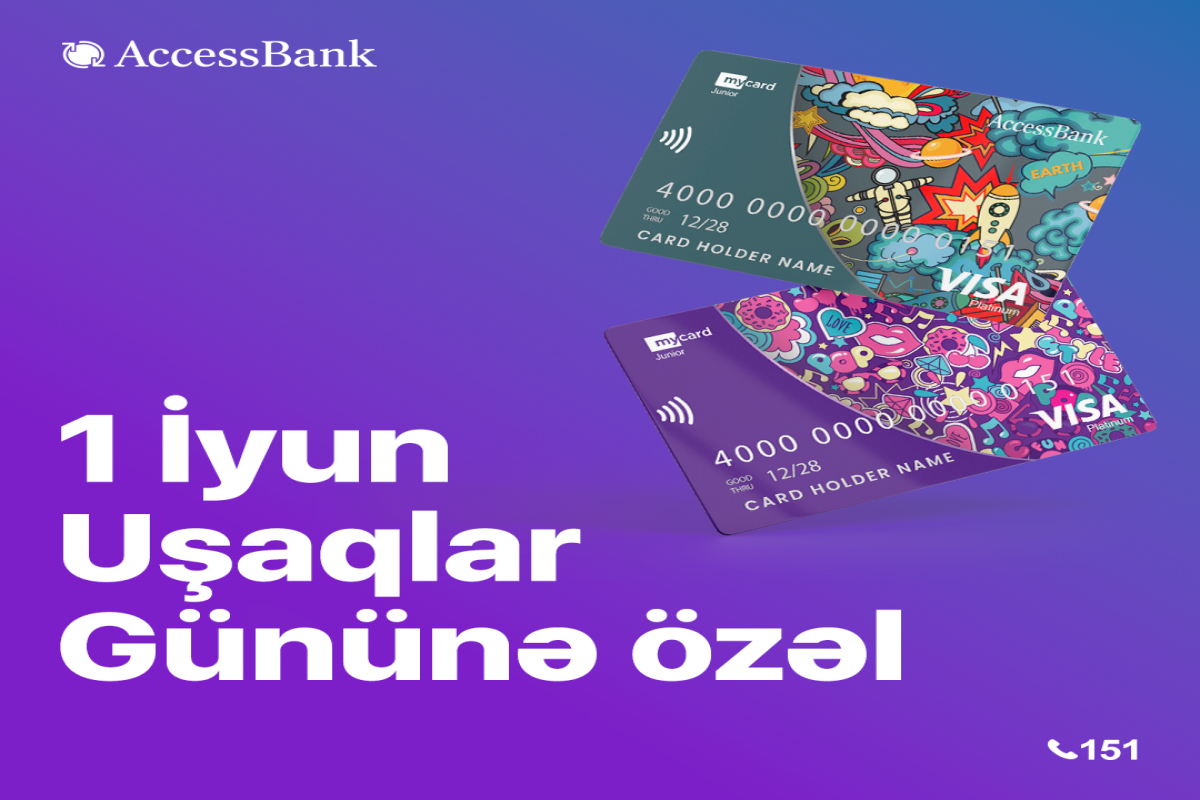 AccessBank-dan  Uşaqların Beynəlxalq Müdafiəsi Günü ilə əlaqədar myCard Junior kartlarına 50% endirim