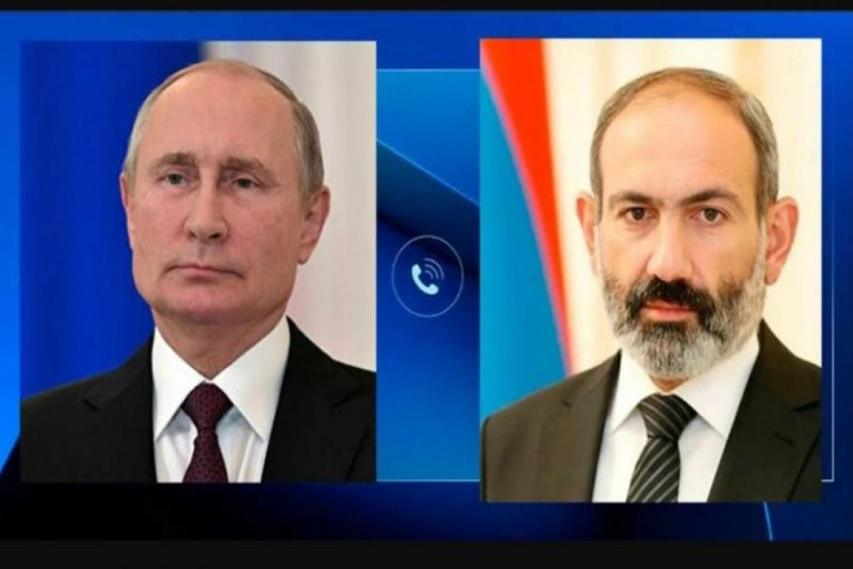 Russian President Vladimir Putin and Armenian Prime Minister Nikol Pashinyan