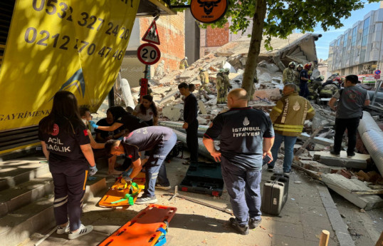 İstanbulda Bələdiyyə Başçısı çökən bina ilə bağlı son vəziyyəti açıqlayıb - FOTO  - VİDEO  - YENİLƏNİB-4 