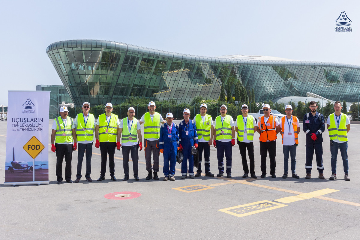 Uçuşların təhlükəsizliyi: Bakı aeroportunda ilk FOD toplanma kampaniyası keçirilib