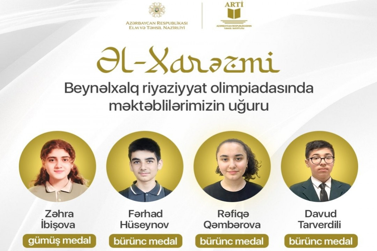 Məktəblilərimiz Əl-Xarəzmi Beynəlxalq Riyaziyyat Olimpiadasında uğurla çıxış ediblər