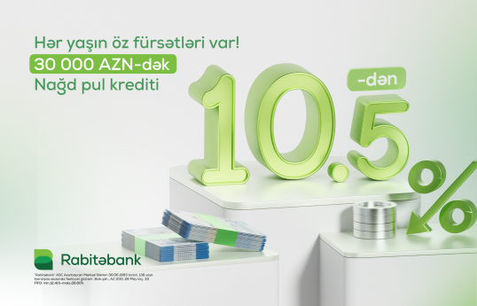 Rabitəbank nağd pul krediti üzrə faizləri aşağı saldı!