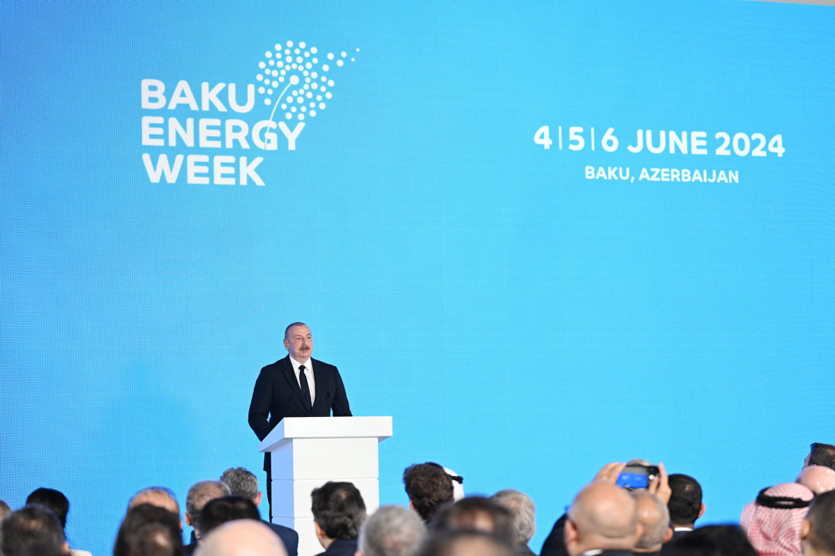 President Ilham Aliyev is attending opening of 29th Caspian Oil & Gas and 12th Caspian Power exhibitions as part of Baku Energy Week