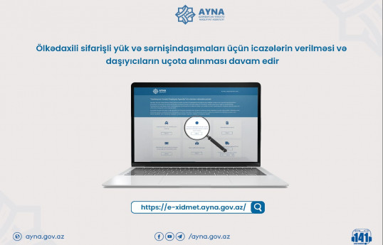 Ölkədaxili sifarişli yük və sərnişindaşımaları üçün müraciət edənlərin sayı açıqlanıb