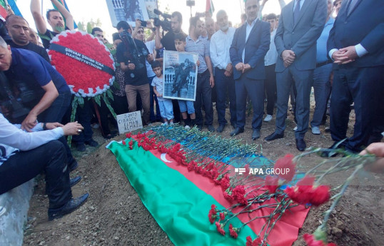 Birinci Qarabağ müharibəsində şəhid olan Elman Çıraqovun qalıqları Şirvanda dəfn olunub - FOTO 