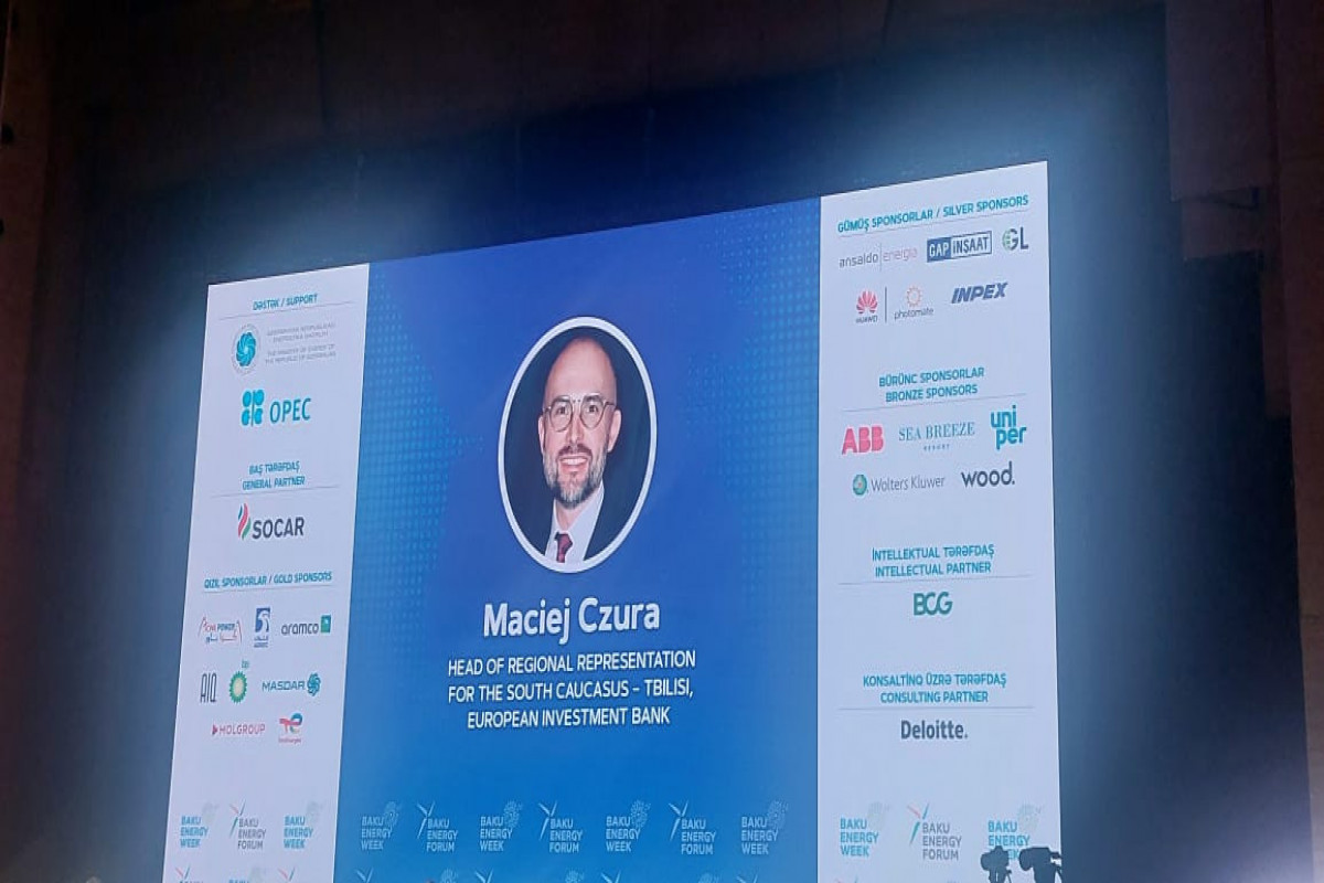 Avropa İnvestisiya Bankının Cənubi Qafqaz üzrə regional nümayəndəliyin rəhbəri Maciej Czura