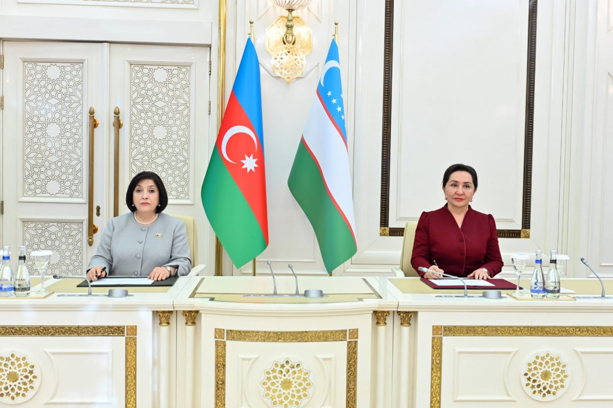 Milli Məclisin sədri Sahibə Qafarova Özbəkistan Ali Məclisi Senatının sədri Tənzilə Narbayeva