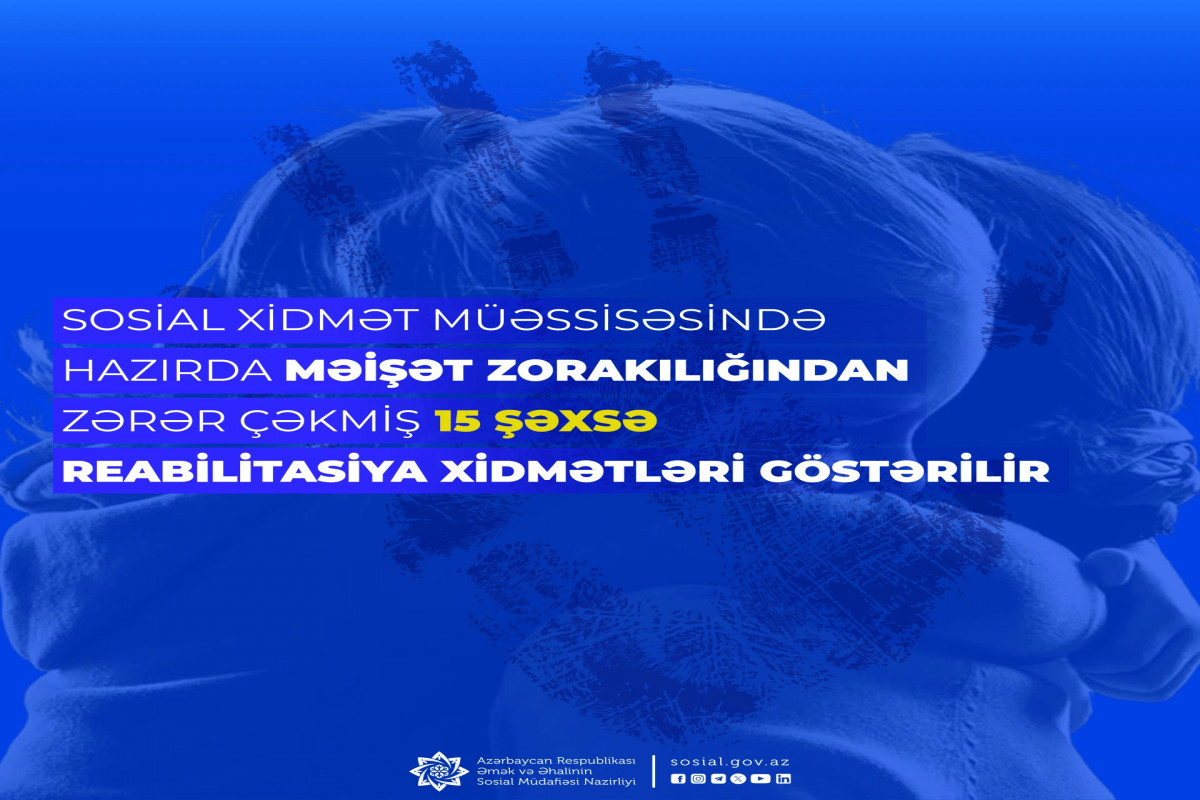 Məişət zorakılığından zərər çəkmiş 15 şəxsə reabilitasiya xidmətləri göstərilir