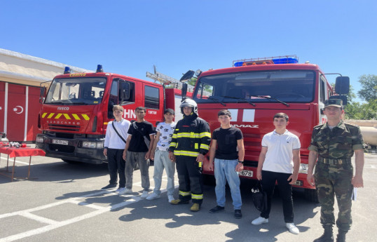 FHN Tərtərdə məktəblilər üçün "açıq qapı günü" keçirib