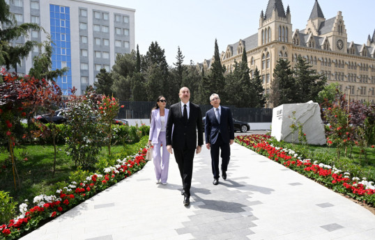 Prezident və birinci xanım Botanika İnstitutunun yeni binasının açılışında iştirak edib, Nəbatat Bağında görülən işlərlə tanış olublar
