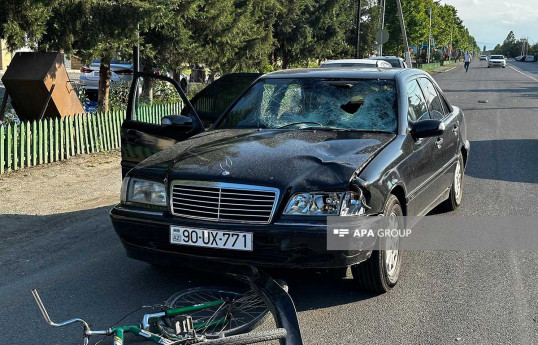 Ağdamda avtomobili velosipedlə hərəkətdə olan 15 yaşlı uşağı vurub - FOTO 