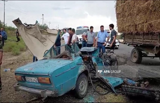 Ağcabədidə yol qəzası olub, ölən var - FOTO 