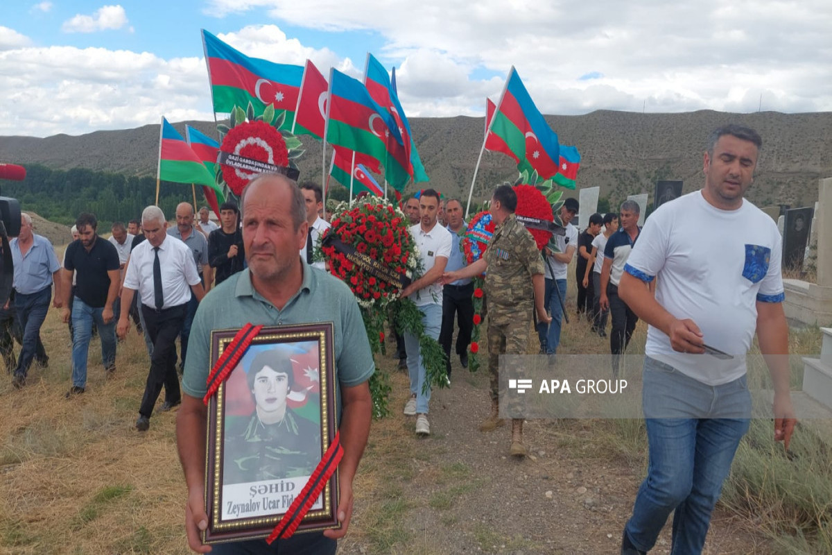 Remains of Ujar Zeynalov, First Garabagh War Martyr, buried in Azerbaijan