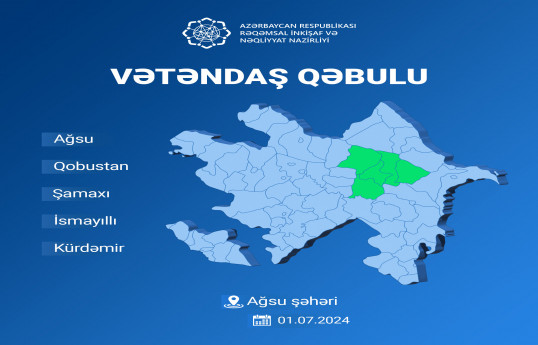 Rəşad Nəbiyev Ağsuda vətəndaşları qəbul edəcək