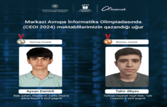Mərkəzi Avropa İnformatika Olimpiadasında məktəblilərimiz uğur qazanıb